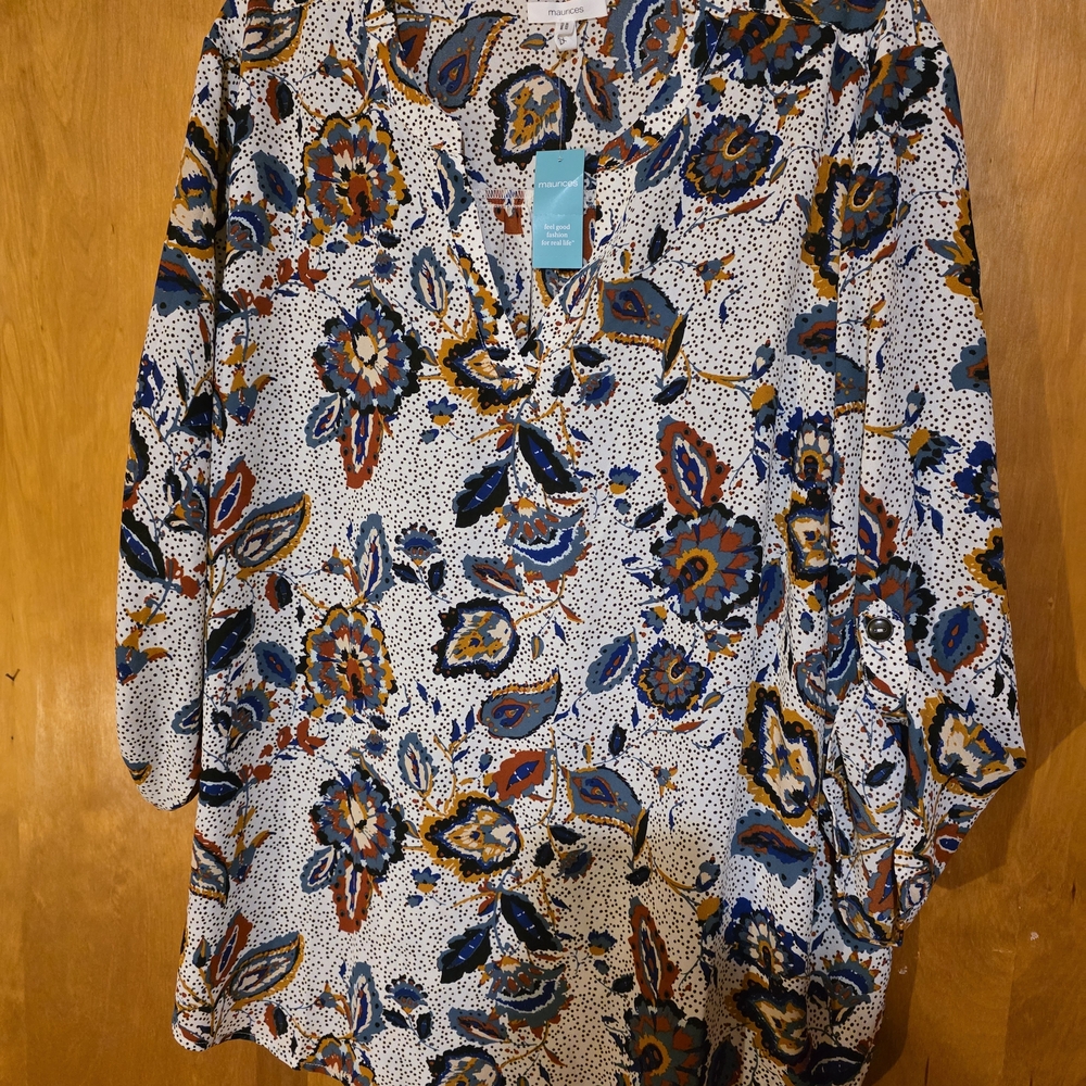 Maurices Multicolor Floral Blouse